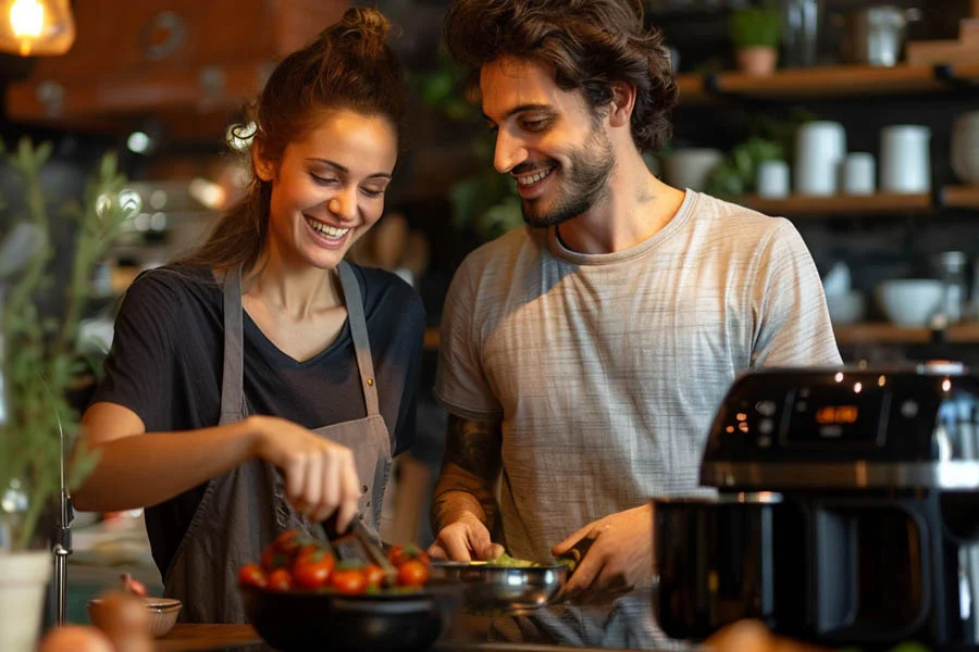 using the air fryer